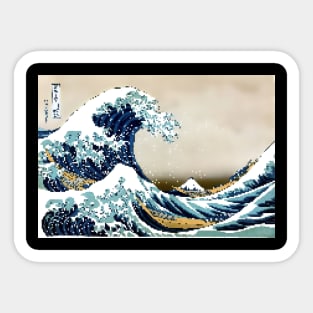 Great wave pixel Sticker